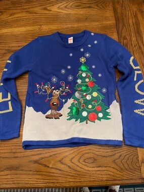 Holiday Time light-up Christmas sweater, size medium